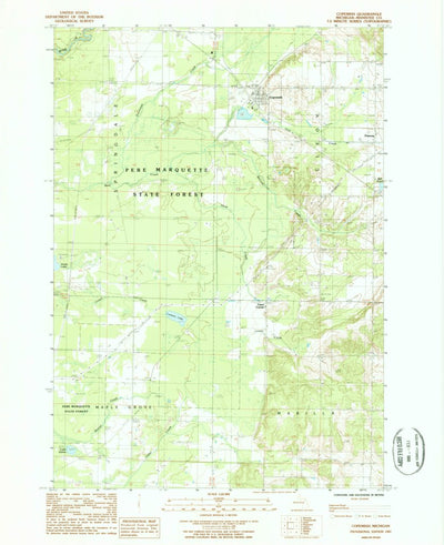 United States Geological Survey Copemish, MI (1987, 24000-Scale) digital map