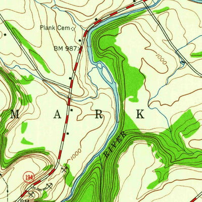 United States Geological Survey Copenhagen, NY (1942, 24000-Scale) digital map