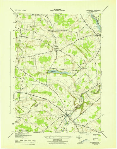 United States Geological Survey Copenhagen, NY (1943, 31680-Scale) digital map