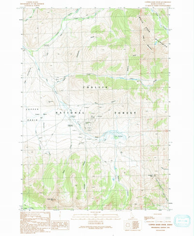 United States Geological Survey Copper Basin Knob, ID (1991, 24000-Scale) digital map