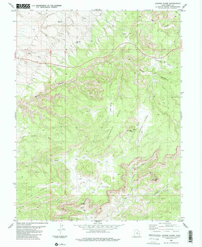 United States Geological Survey Copper Globe, UT (1983, 24000-Scale) digital map