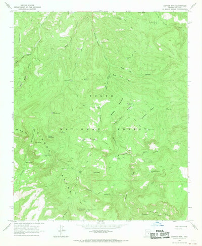 United States Geological Survey Copper Mountain, AZ (1964, 24000-Scale) digital map