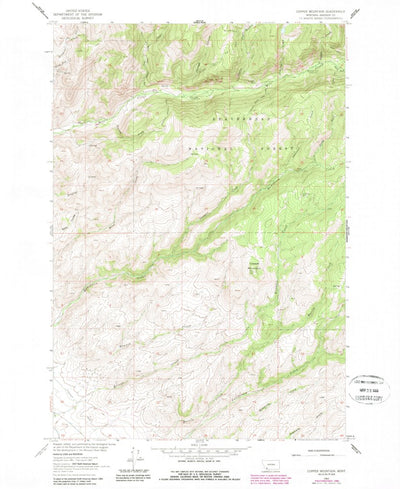 United States Geological Survey Copper Mountain, MT (1963, 24000-Scale) digital map