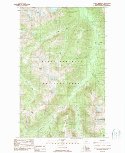 United States Geological Survey Copper Mountain, WA (1989, 24000-Scale) digital map