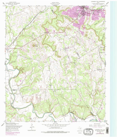 United States Geological Survey Copperas Cove, TX (1958, 24000-Scale) digital map