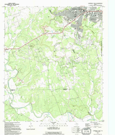 United States Geological Survey Copperas Cove, TX (1995, 24000-Scale) digital map