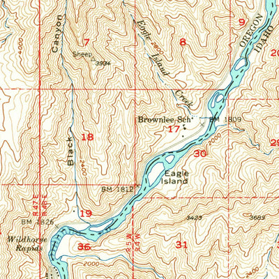 United States Geological Survey Copperfield, OR-ID (1957, 62500-Scale) digital map