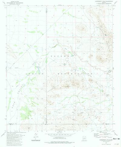 United States Geological Survey Copperosity Hills, AZ (1981, 24000-Scale) digital map