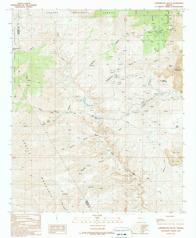 United States Geological Survey Copperplate Gulch, AZ (1989, 24000-Scale) digital map
