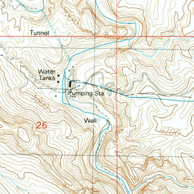 United States Geological Survey Copperplate Gulch, AZ (1989, 24000-Scale) digital map