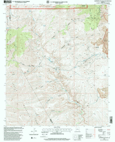 United States Geological Survey Copperplate Gulch, AZ (1997, 24000-Scale) digital map