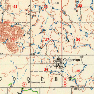 United States Geological Survey Copperton, OK (1956, 62500-Scale) digital map