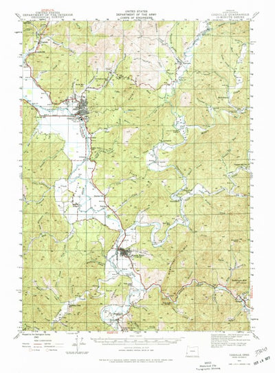 United States Geological Survey Coquille, OR (1942, 62500-Scale) digital map