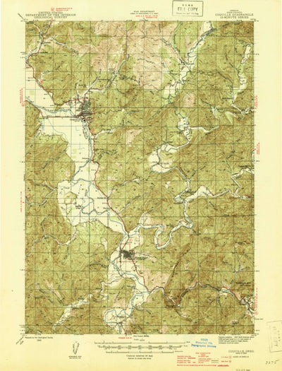United States Geological Survey Coquille, OR (1945, 62500-Scale) digital map