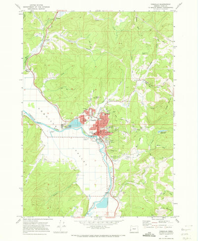 United States Geological Survey Coquille, OR (1971, 24000-Scale) digital map
