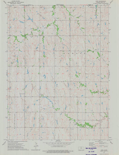 United States Geological Survey Cora, KS (1973, 24000-Scale) digital map
