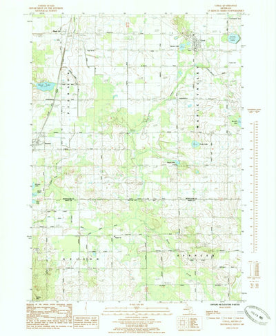 United States Geological Survey Coral, MI (1985, 24000-Scale) digital map