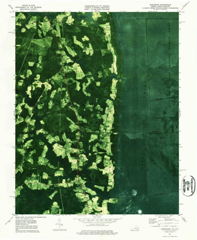 United States Geological Survey Corapeake, NC-VA (1977, 24000-Scale) digital map