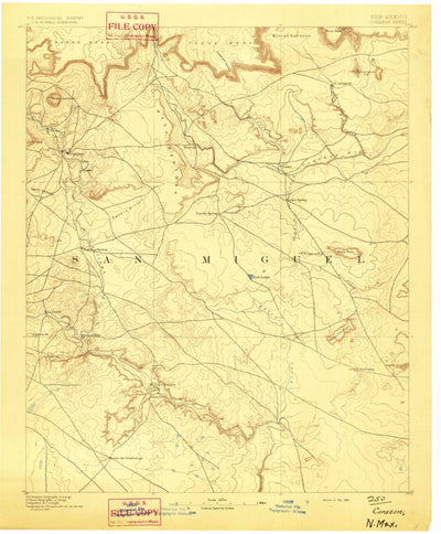 United States Geological Survey Corazon, NM (1892, 125000-Scale) digital map
