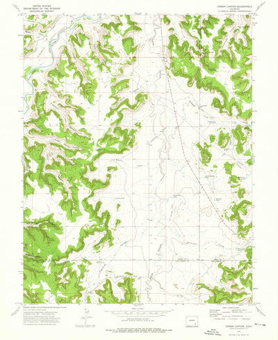 United States Geological Survey Corbin Canyon, CO (1972, 24000-Scale) digital map