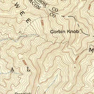 United States Geological Survey Corbin Knob, NC (1947, 24000-Scale) digital map