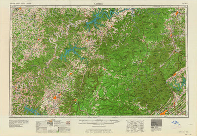 United States Geological Survey Corbin, KY-TN (1958, 250000-Scale) digital map
