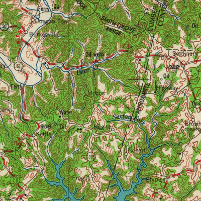 United States Geological Survey Corbin, KY-TN (1958, 250000-Scale) digital map