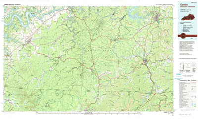 United States Geological Survey Corbin, KY-TN (1981, 100000-Scale) digital map