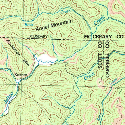 United States Geological Survey Corbin, KY-TN (1981, 100000-Scale) digital map