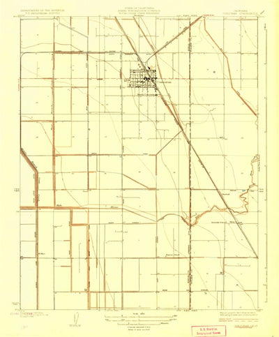 United States Geological Survey Corcoran, CA (1928, 31680-Scale) digital map