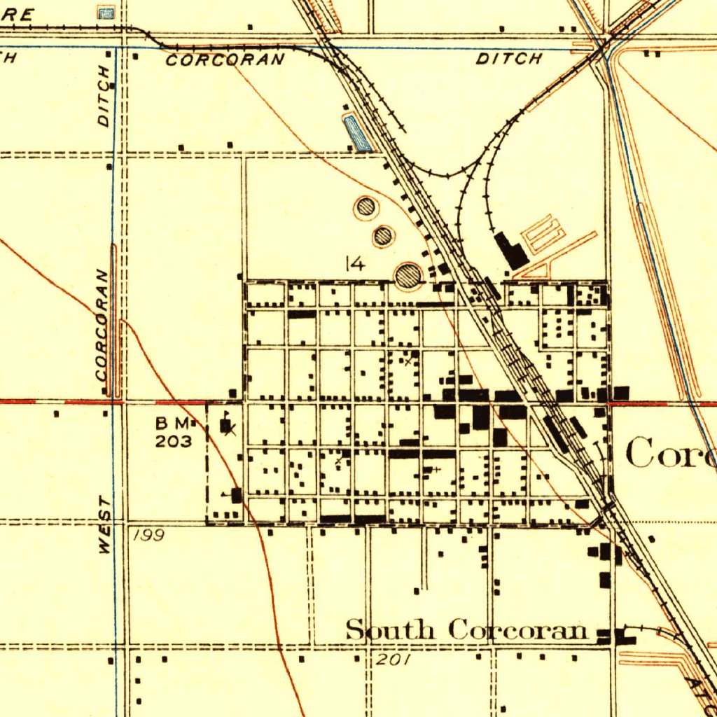 Corcoran Weather Corcoran, CA (1928, 31680-Scale) Map by United States Geological Survey ...