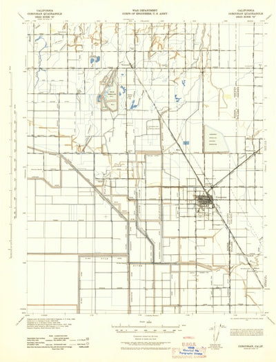 United States Geological Survey Corcoran, CA (1942, 62500-Scale) digital map