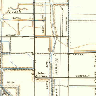 United States Geological Survey Corcoran, CA (1942, 62500-Scale) digital map