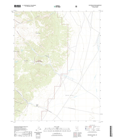 United States Geological Survey Corcoran Canyon, NV (2021, 24000-Scale) digital map