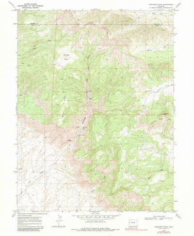 United States Geological Survey Corcoran Peak, CO (1968, 24000-Scale) digital map