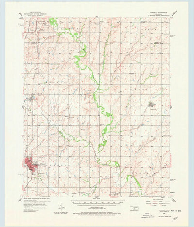 United States Geological Survey Cordell, OK (1956, 62500-Scale) digital map
