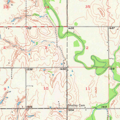 United States Geological Survey Cordell, OK (1956, 62500-Scale) digital map