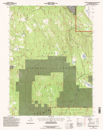 United States Geological Survey Corders Reservoir, CA (1995, 24000-Scale) digital map