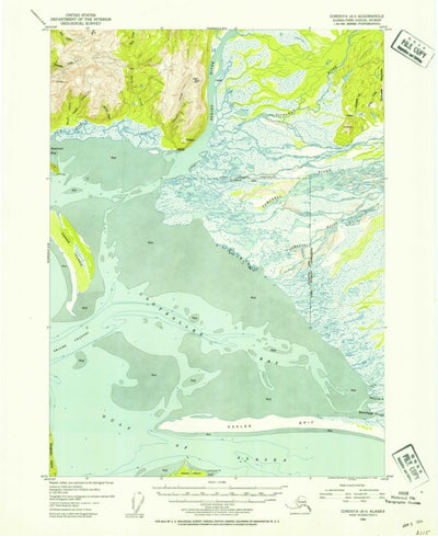 United States Geological Survey Cordova A-1, AK (1953, 63360-Scale) digital map