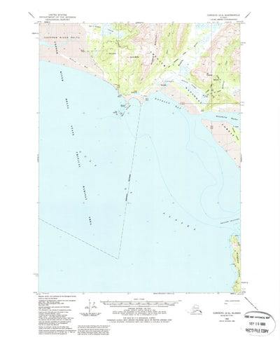 United States Geological Survey Cordova A-2, AK (1950, 63360-Scale) digital map