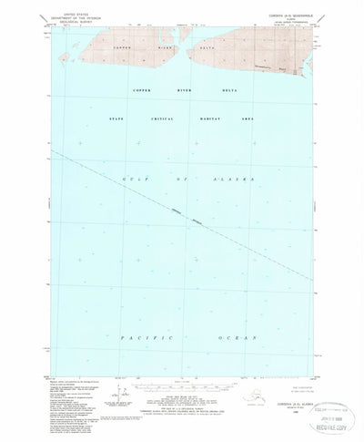 United States Geological Survey Cordova A-3, AK (1988, 63360-Scale) digital map