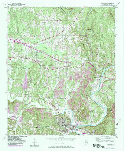 United States Geological Survey Cordova, AL (1949, 24000-Scale) digital map