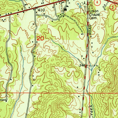 United States Geological Survey Cordova, AL (1951, 24000-Scale) digital map