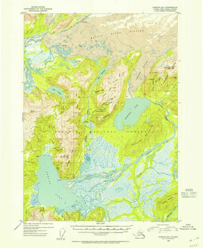 United States Geological Survey Cordova B-1, AK (1953, 63360-Scale) digital map