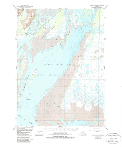 United States Geological Survey Cordova B-3, AK (1952, 63360-Scale) digital map