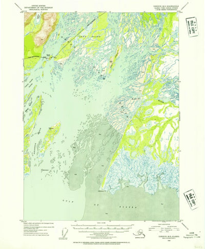 United States Geological Survey Cordova B-3, AK (1953, 63360-Scale) digital map