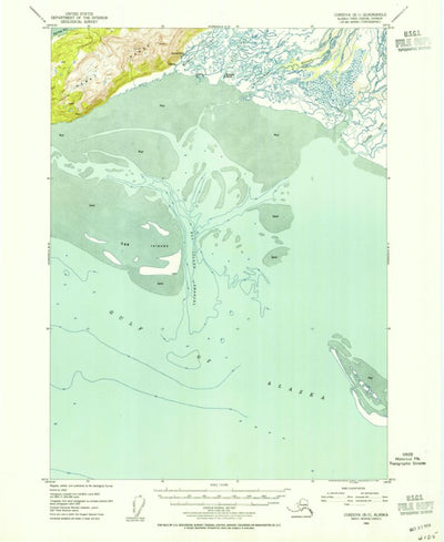 United States Geological Survey Cordova B-5, AK (1953, 63360-Scale) digital map