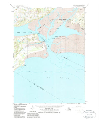 United States Geological Survey Cordova B-6, AK (1951, 63360-Scale) digital map