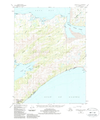 United States Geological Survey Cordova B-7, AK (1950, 63360-Scale) digital map
