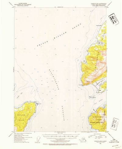 United States Geological Survey Cordova B-8, AK (1953, 63360-Scale) digital map